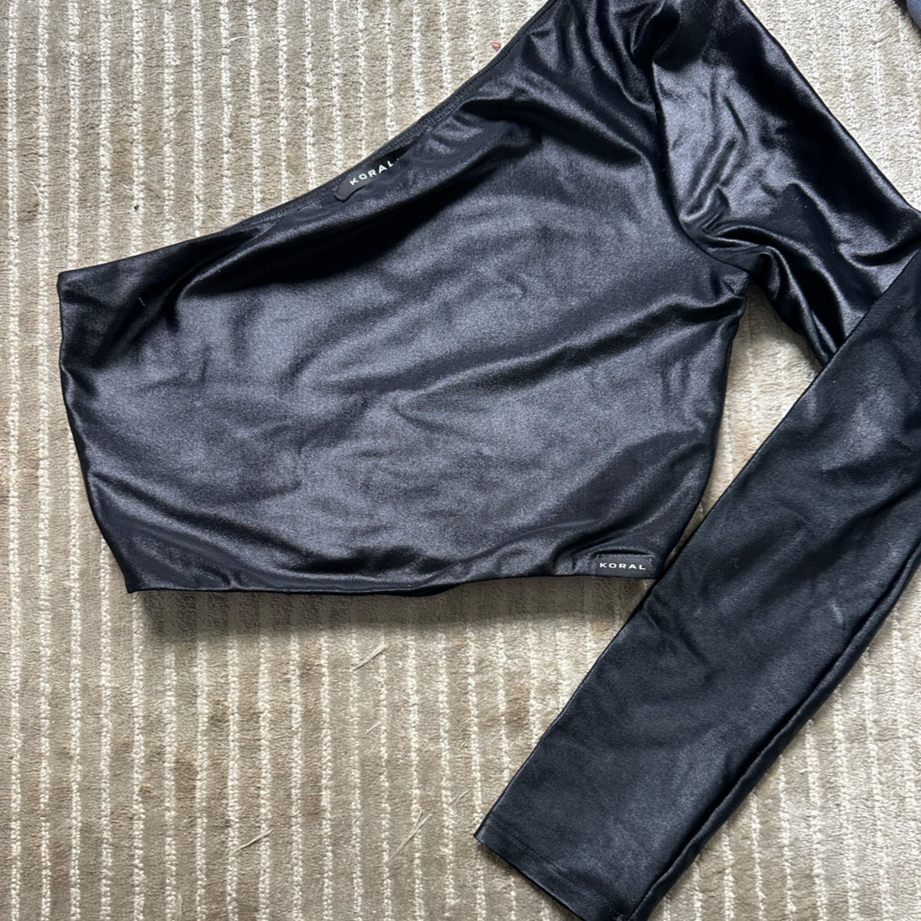 Koral Sleek Black Shine Top